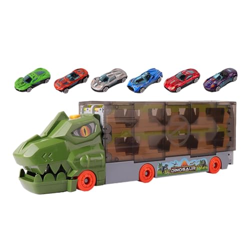 Fenteer Transportfahrzeuge Spielzeug Dinosaurier-Bahn Spielzeug Interessantes sensorisches Spielzeug Fahrzeug-Spielsets LKW-Transporter-Spielset für den von Fenteer