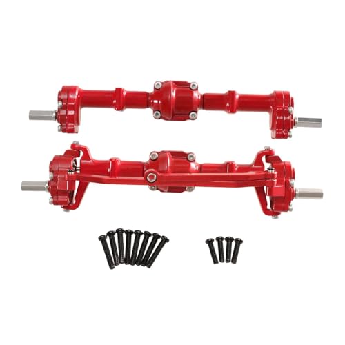 Fenteer Vordere und hintere Portalachse RC -Autoachse fürfür 1:12 D96 99S MN Modell RC Car, Rot von Fenteer