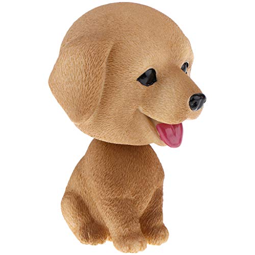Fenteer Wackelkopf Hund Wackelfiguren für Auto Armaturenbrett Dekoration - Golden Retriever von Fenteer