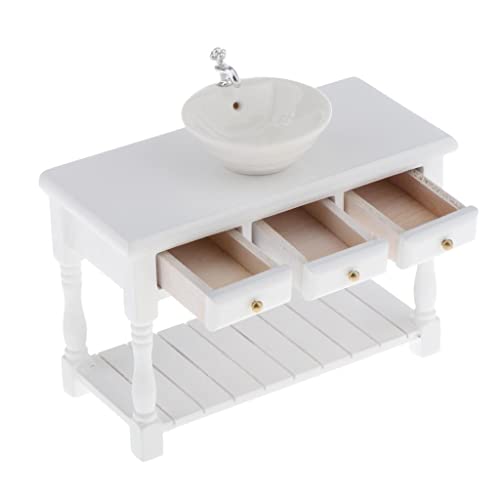 Fenteer Weiß Puppen Möbel für 1/12 Puppenstube Zubehör Deko Fenteer Weiß Puppen Möbel für 1/12 Puppenstube Zubehör Deko von Fenteer