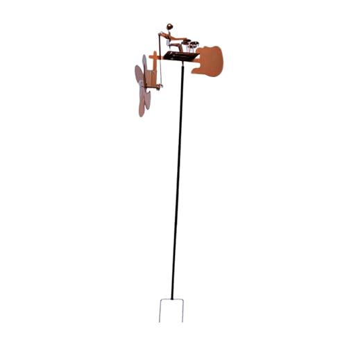 Fenteer Windmühle für den Hof-Schlagzeuger, Musikfigur, Statue, Landschaft, Garten-Windspiel, Windskulptur für Gehwege, Blumenbeete, Gold Fenteer Windmühle für den Hof-Schlagzeuger, Musikfigur, Statue, Landschaft, Garten-Windspiel, Windskulptur für Gehwege, Blumenbeete, Gold von Fenteer
