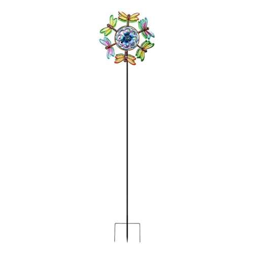 Fenteer Windspinner Windskulptur Eisenwindkunst Handwerks 55 Zoll großer Rasenverzier für Rasen im Freien im Freien im Freien von Fenteer
