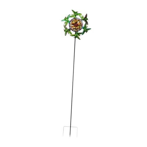 Fenteer Windspinner mit Zinken Basis -Pfahl Tierverzierungen, Moderne Windskulpturen im Freien, Eisenkunststatue für Rasen draußen, Vogel von Fenteer