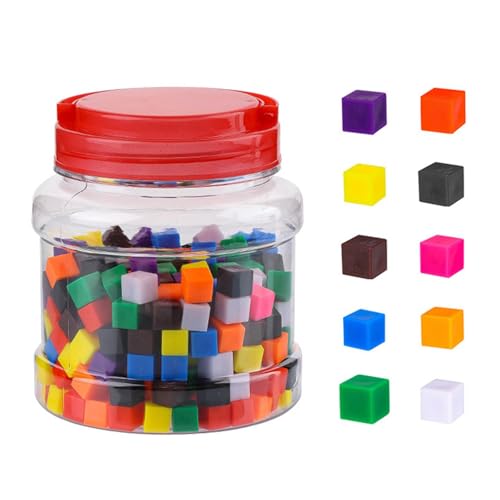 Fenteer Zentimeterwürfel, Sortierspielzeug für, Lehrmittel, 1 cm Zählwürfel für den Unterricht, Kindergartenlehrer, Heimschulbedarf, 300 Stück von Fenteer