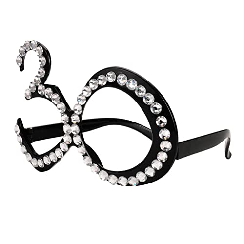 Fenteer Gute, Brille mit Strass Glitzersteinen Deko 30./40./50./60. Geburtstag Party Requisiten Fenteer Gute, Brille mit Strass Glitzersteinen Deko 30./40./50./60. Geburtstag Party Requisiten von Fenteer