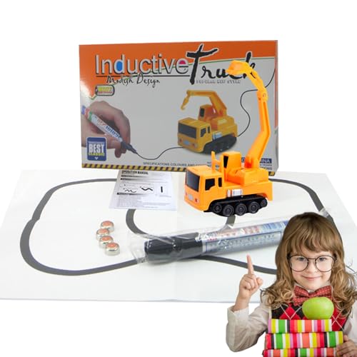 Induktives Autospielzeug - Automatisches -Spielzeug-Linienverfolgungsfahrzeug, Lernspielzeug mit optischem Sensor, induktives Autospielzeug, Neuheitsgeschenk für Kinder von Fenytay