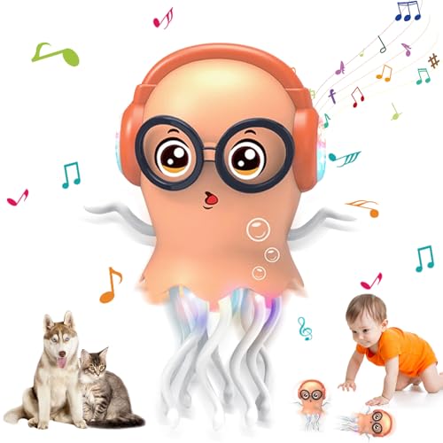 Ferakum Elektrischer Tanzender Oktopus Baby Spielzeug Mit Musiklicht Interaktiv Pädagogisches Musikspielzeug Geschenk Für Kinder Geburtstagsparty (A) von Ferakum