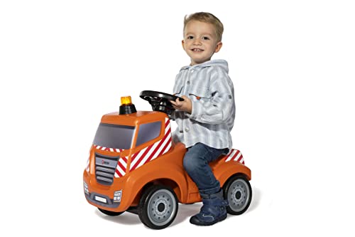 Ferbedo Babyrutscher Truck Service (Rutschfahrzeug für Kinder von 1,5 - 4 Jahre, Babyrutscher mit Service-Design, mit Blinklicht + Sirene, Kinderfahrzeug mit Flüsterlaufreifen) 171231 von ROLLY TOYS
