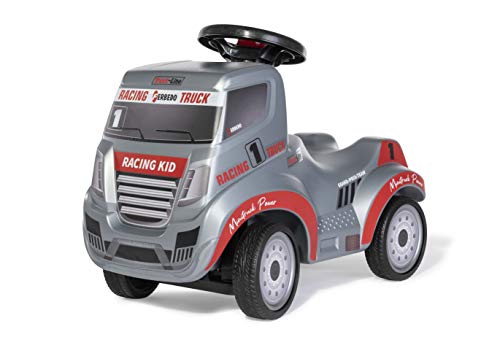 Ferbedo Truck Racing (Babyrutscher aus Bio-Kunststoff, mit Anhängeröse, Lenkrad mit integrierter Hupe, Kinderfahrzeug mit Kniemulde, Flüsterreifen) 171194 von Rolly Toys