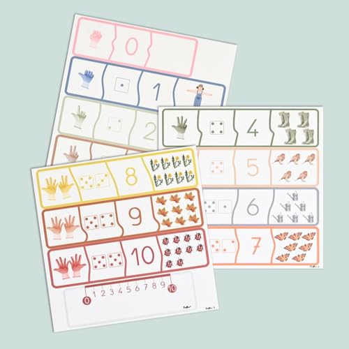 Ferflex - Pädagogisches magnetisches Spiel für Kinder - Pädagogisches Magnetpuzzle - Zählen Lernen - Auf Allen magnetischen Untergründen verwendbar - Kinderspiel ab 3 Jahren - 44 Teile von Ferflex