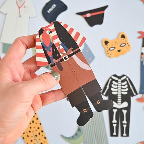 Ferflex - Lustiges magnetisches Spiel für Kinder - Meine Verkleidungen - Verwendbar auf Allen magnetischen Untergründen - Kinderspiel ab 3 Jahren - 5 Bögen mit 32 flexiblen Magneten von Ferflex