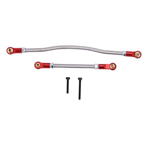 Feriany 2 StüCk Verstellbare Lenk Stange Metall Stangen Ende für 1/10 RC Crawler Auto Axial Capra 1.9 UTB AXI03004 Teile, Rot von Feriany