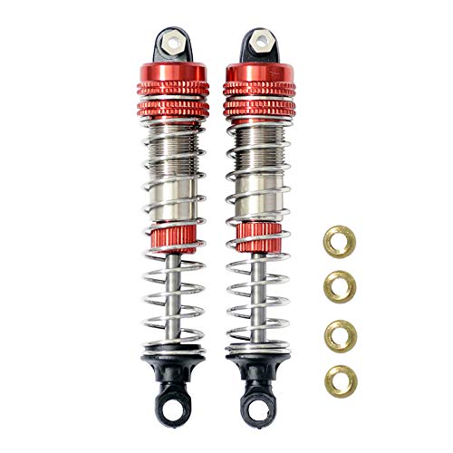 Feriany 2 Teiliger StoßDäMpfer Hinten Hinten Passend für 9115 S911 9116 S916 9125 1/10 1/12 RC Auto Upgrade ZubehöR, Rot von Feriany