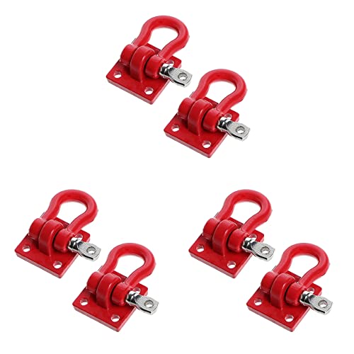 Feriany 6X MetallkletteranhäNger Abschlepphaken Schnalle, Winde SchäKel Zubehör für 1:10 D90 SCX10 Kletterauto, Rot Feriany 6X MetallkletteranhäNger Abschlepphaken Schnalle, Winde SchäKel Zubehör für 1:10 D90 SCX10 Kletterauto, Rot von Feriany