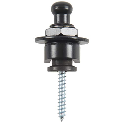 Feriany Der runde Kopf, Strap Lock Fuer E-Gitarren-Bass-schwarz von Feriany