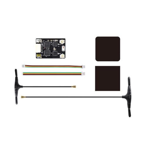 Feriany ELRS Gemini RX Doppelter Empfänger 2,4 GHz 150mm & 90mm Antennen für Verbesserte RC FPV Drohnenrennleistung von Feriany