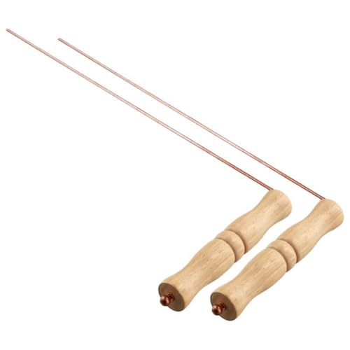 Feriany Kupfer-Wünschelruten-Set Als Wahrsagerwerkzeug - 2 Wünschelruten mit Natürlichen Holzgriffen Feriany Kupfer-Wünschelruten-Set Als Wahrsagerwerkzeug - 2 Wünschelruten mit Natürlichen Holzgriffen von Feriany
