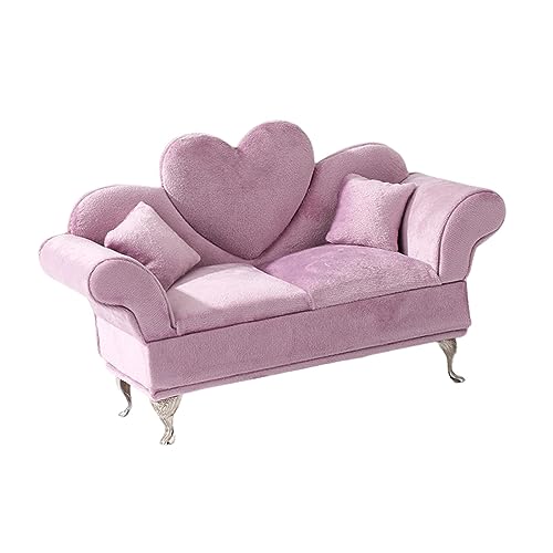 Feriuzymix 1:6 Sofa Schmuckschatulle Puppen Zubehör Schmuck Aufbewahrungsbox für 2 Personen Sofa Einzelsofa von Feriuzymix