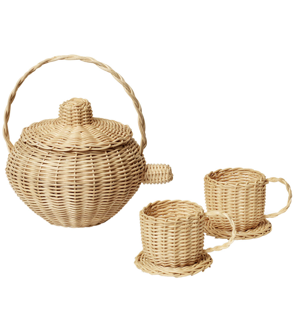 ferm Living Tee-Set - Rattan - Natürlich - Ferm Living - One Size - Spielküchen ferm Living Tee-Set - Rattan - Natürlich - Ferm Living - One Size - Spielküchen von Ferm Living