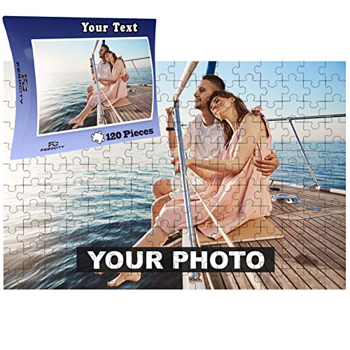 Foto-Puzzle mit Eigenem Foto Bild Selbst Bedrucken 29 x 20 Selbst Gestalten in inkl. hochwertiger Verpackung Geschenkidee zum Valentinstag, 120 Teile mit Kartonverpackung [126] von Ferocity