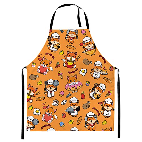 Kinderschürze Kind Malschürze Kunstkittel Kochschürze Apron Werkschürze mit einem Fullprint motiv Fuchs Baby [074] von Ferocity