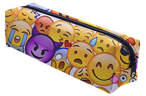 Mäppchen Federtasche Schlamperbox Federmäppchen Schüleretui Stiftemappe Bunt Emoji Big [008] von Ferocity