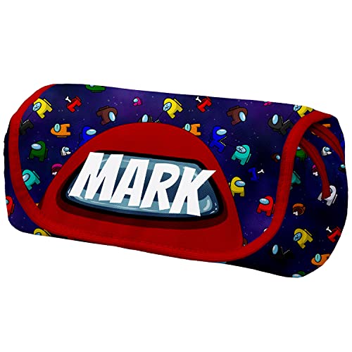 Personalisierte Mäppchen Federtasche mit Namen Schlamperbox Federmäppchen mit Klettverschluss Klappe Schüleretui Stiftemappe mit zwei Reißverschlüssen Amo [151] von Ferocity