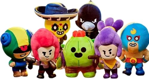 Ferro Stars Brawl Colt,Crow,Spike und Shelly Paket enthält 20cm EIN zufälliges der genannten Plüschtiere (Brawl) von Ferro Stars
