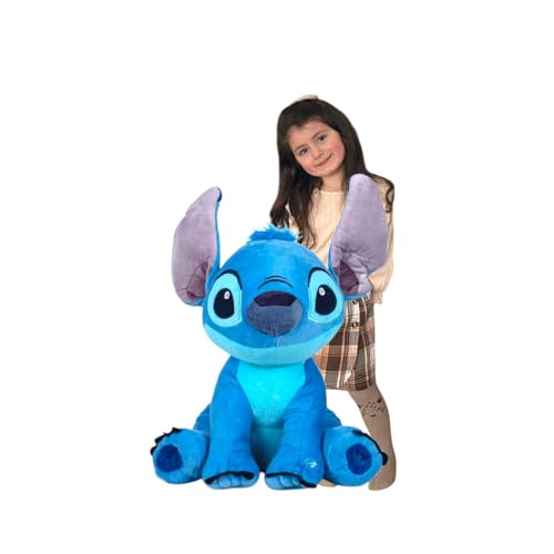 Ferro Stars Plüschtier Kompatibel mit Angel,Engel,Stitch mit Ohren mit Herzmuster plüsh Kuscheltier Plush ab den ersten Lebensmonaten geeignet (Stitch 70 cm) von Ferro Stars
