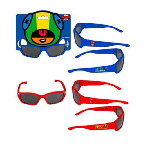 Ferro Stars Sonnenbrille in blau und rot von brawl models Alter 3 bis 12 Jahre 2 Stück mit Farbe zusammen (Brawl Sonnenbrille) von Ferro Stars