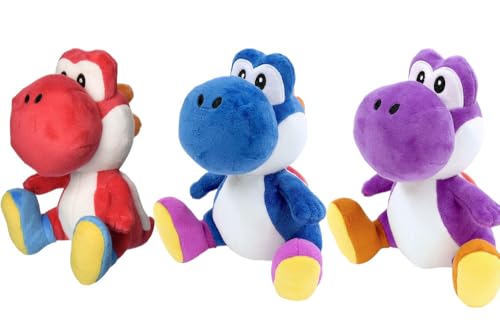 Ferro Stars Yoshi Plüschfigur,3 er Set Farbe Rot,Blau,Lila 30cm, kuschelweich, Dinosaurier, Kuscheltier,Plush ab den ersten Lebensmonaten geeignet Ferro Stars Yoshi Plüschfigur,3 er Set Farbe Rot,Blau,Lila 30cm, kuschelweich, Dinosaurier, Kuscheltier,Plush ab den ersten Lebensmonaten geeignet von Ferro Stars