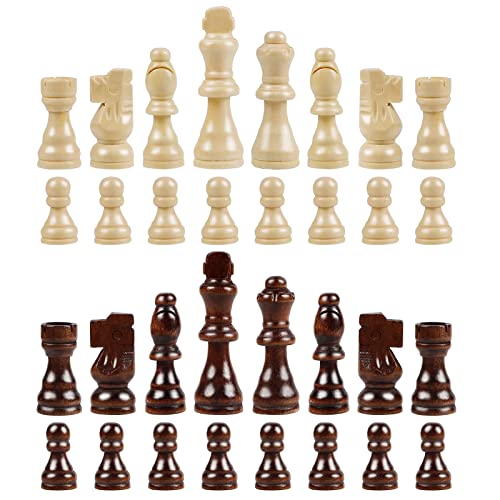 Fesjoy Internationale Schachfiguren, 32 internationale Schachfiguren aus Holz, Ersatz für das Schachspiel Fesjoy Internationale Schachfiguren, 32 internationale Schachfiguren aus Holz, Ersatz für das Schachspiel von Fesjoy