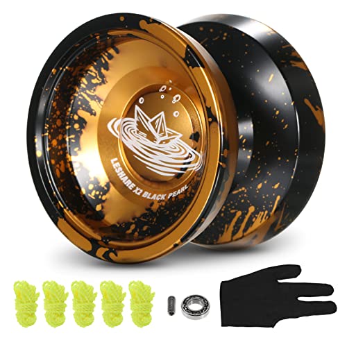 Fesjoy Yo-Yo Ball aus Aluminium, Yo-Yo Ball mit Seilen für Lager und Handschuh von Fesjoy