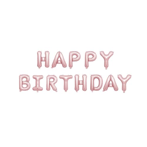 Fesnova 16 Zoll Rosa Happy Birthday Girlande, Happy Birthday Ballon, Luftballons Rosegold, für Geburtstagsdeko, Birthday Party, Pulver Geburtstags Briefballons Fesnova 16 Zoll Rosa Happy Birthday Girlande, Happy Birthday Ballon, Luftballons Rosegold, für Geburtstagsdeko, Birthday Party, Pulver Geburtstags Briefballons von Fesnova