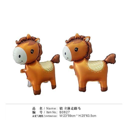 Fesnova 2 Stück Braun Folienballons Pferd, Pferde Luftballon, Kindergeschenkspielzeug, für Pferde Luftballons Kindergeburtstag, Babyparty, 59X63,5cm Fesnova 2 Stück Braun Folienballons Pferd, Pferde Luftballon, Kindergeschenkspielzeug, für Pferde Luftballons Kindergeburtstag, Babyparty, 59X63,5cm von Fesnova