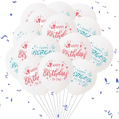 Fesnova 20 Stück Happy Birthday Ballon, Weißen Geburtstag Ballons, 12 Zoll Luftballons Geburtstag, für Kindergeburtstag Dekoration, Happy Birthday Party Dekoration Fesnova 20 Stück Happy Birthday Ballon, Weißen Geburtstag Ballons, 12 Zoll Luftballons Geburtstag, für Kindergeburtstag Dekoration, Happy Birthday Party Dekoration von Fesnova