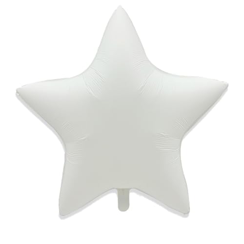 Fesnova Weiße Folienballon Stern, 32 Zoll Große Mylar Heliumballons für Geburtstagsparty Dekorationen, Babyparty, Hochzeitstag, Hintergrund von Fesnova