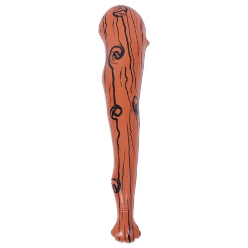 Fesnova Neandertaler Kostüm Aufblasbarer Holzmaserungsballon,Steinzeit Kostüm Braun,für Wilde Party,Keule,Flintstones Kostüm,Aufblasbarer Hammer, von Fesnova