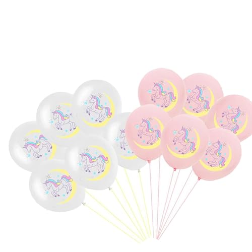Fesnova Einhorn Luftballons Set, Rosa und Weiß, Party Dekoration,12 zoll Fesnova Einhorn Luftballons Set, Rosa und Weiß, Party Dekoration,12 zoll von Fesnova