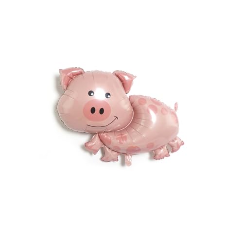 Fesnova Folienballon Schwein, 2 Stück Schweinchen Luftballons, Nutztiere Thema Geburtstag Party, Babyparty, Rosa, 91 X 65cm von Fesnova
