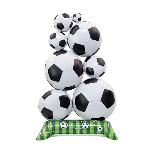 Fesnova Folienballons Fussball, Fußball Luftballons, für Fussball deko Geburtstag Kinder, Portspiel Thema, Geburtstagsparty Dekorationen, 83X150cm von Fesnova