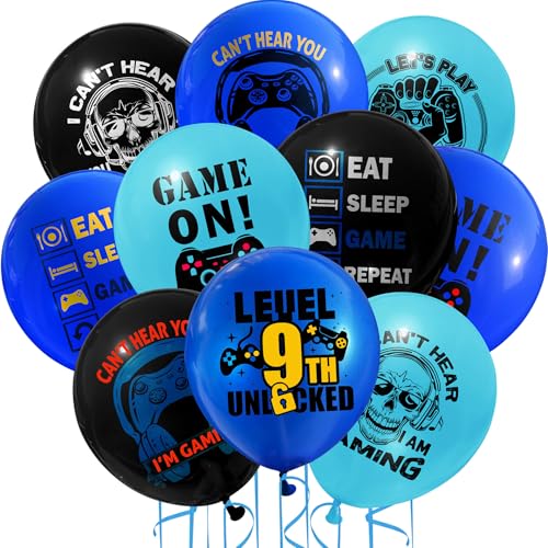 Fesnova Gaming On Luftballons Set, 9. Geburtstag, Videospiel-Design, c 10 Stück von Fesnova