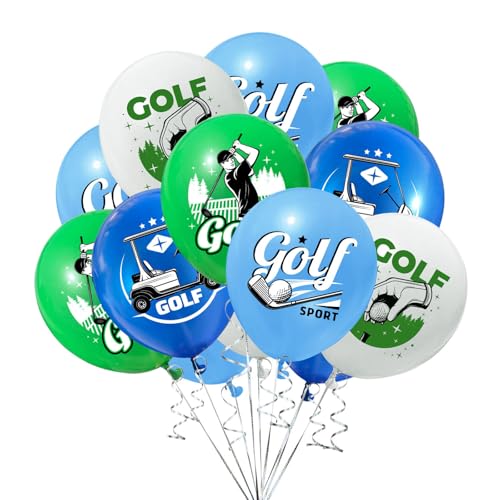 Fesnova Golf Luftballons, 12 Stück Golf Ballons, 12 Zoll Golfpartyballons, für Golf Thema Geburtstagsfeier Dekoration, Sport Golfballon, Blau, Grün, Weiße Ballons Fesnova Golf Luftballons, 12 Stück Golf Ballons, 12 Zoll Golfpartyballons, für Golf Thema Geburtstagsfeier Dekoration, Sport Golfballon, Blau, Grün, Weiße Ballons von Fesnova