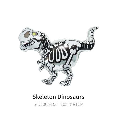 Fesnova Halloween Dinosaurier Skelett Luftballons, Große Dinosaurier Skelett Ballon, für Halloween Partydekorationen, Skelett Dinosaurier Thema Geburtstag Party, 105,8x81cm Fesnova Halloween Dinosaurier Skelett Luftballons, Große Dinosaurier Skelett Ballon, für Halloween Partydekorationen, Skelett Dinosaurier Thema Geburtstag Party, 105,8x81cm von Fesnova