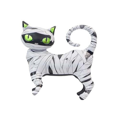 Fesnova Halloween Folienballon Mumie Schwarze Katze, Stehend Mumie Schwarze Katze Luftballon, für Halloween Party Dekorationen, Gruselige Partys, 65x62cm Fesnova Halloween Folienballon Mumie Schwarze Katze, Stehend Mumie Schwarze Katze Luftballon, für Halloween Party Dekorationen, Gruselige Partys, 65x62cm von Fesnova