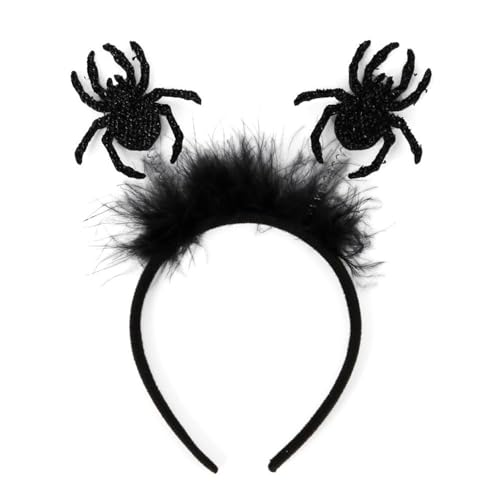 Fesnova Halloween Spinne Haarreif, Ghost Spider Kostüm Deko für Cosplay Teufel Festival Stirnband Halloween Party Spinne Kopfschmuck, Hexen Deko von Fesnova