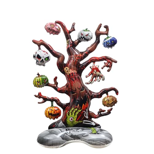 Fesnova Halloween Verdorrter Baum Luftballon, Halloween Creepy Tree Luftgefüllter Folienballon, für Halloweens Party Dekoration, Innen und Außenbereich Dekoration, 131x85cm von Fesnova