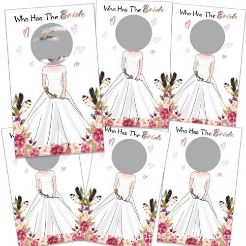 Fesnova Hochzeitsspiele 'Who Has The Bride' Rubbellose, Fotospiel Hochzeit 48 Spielkarten mit Rose-Design,Hochzeitsspiele für Das Brautpaar für Gäste, Perfekt für Gästebuch Hochzeit Fesnova Hochzeitsspiele 'Who Has The Bride' Rubbellose, Fotospiel Hochzeit 48 Spielkarten mit Rose-Design,Hochzeitsspiele für Das Brautpaar für Gäste, Perfekt für Gästebuch Hochzeit von Fesnova