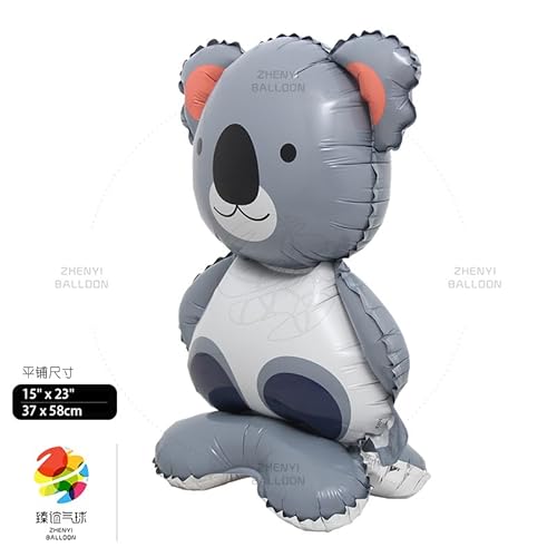 Fesnova Koala Folienballon,Australien Deko Grau und Weiß,Koala Deko 37 x 58 cm, Aufblasbar für Waldtiere Geburtstag Deko Fesnova Koala Folienballon,Australien Deko Grau und Weiß,Koala Deko 37 x 58 cm, Aufblasbar für Waldtiere Geburtstag Deko von Fesnova