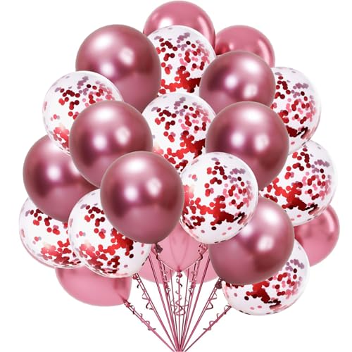 Fesnova Luftballons Rosa Metallic und Konfetti Luftballons, 20 Stück 12 Zoll Rosa Metallic Konfetti Luftballons Geburtstagsdeko Deko, für Geburtstags, Abschluss und Jubiläumsparty Dekorationen Fesnova Luftballons Rosa Metallic und Konfetti Luftballons, 20 Stück 12 Zoll Rosa Metallic Konfetti Luftballons Geburtstagsdeko Deko, für Geburtstags, Abschluss und Jubiläumsparty Dekorationen von Fesnova